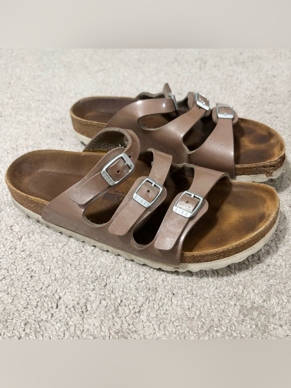 Birkenstock Tan Brown Florida Strappy Sandals